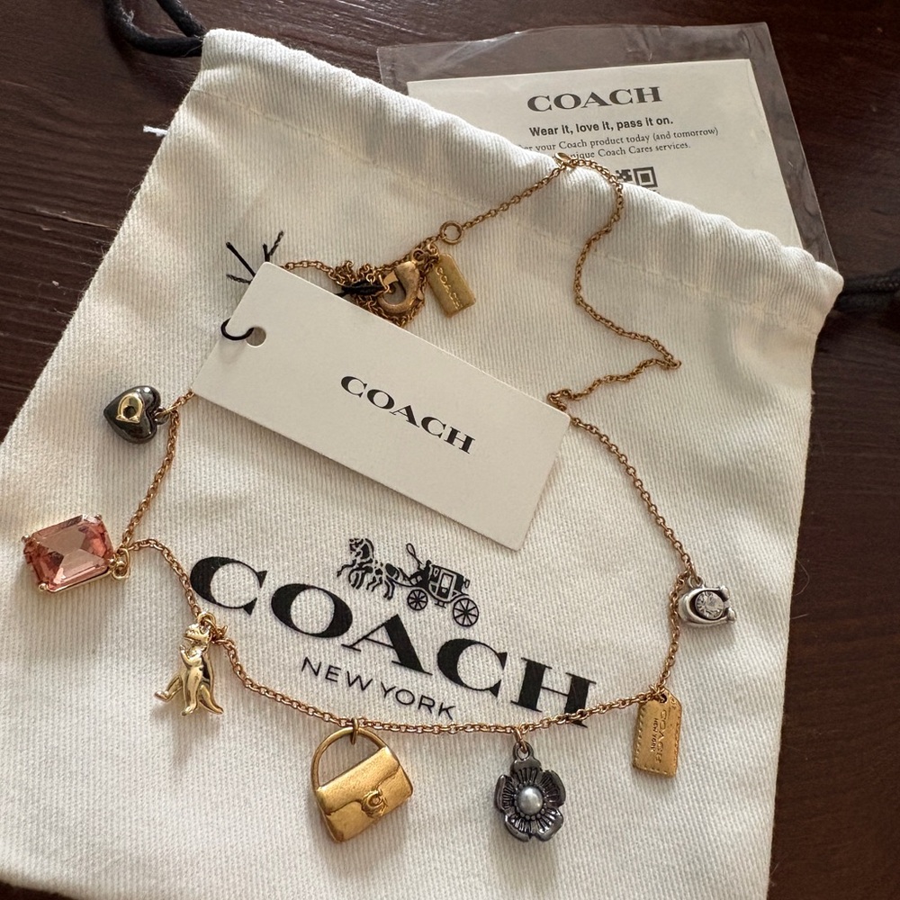 Coach Signature Tabby Charm Necklace